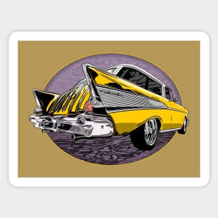 Yellow 57 Chevrolet Nomad Sticker